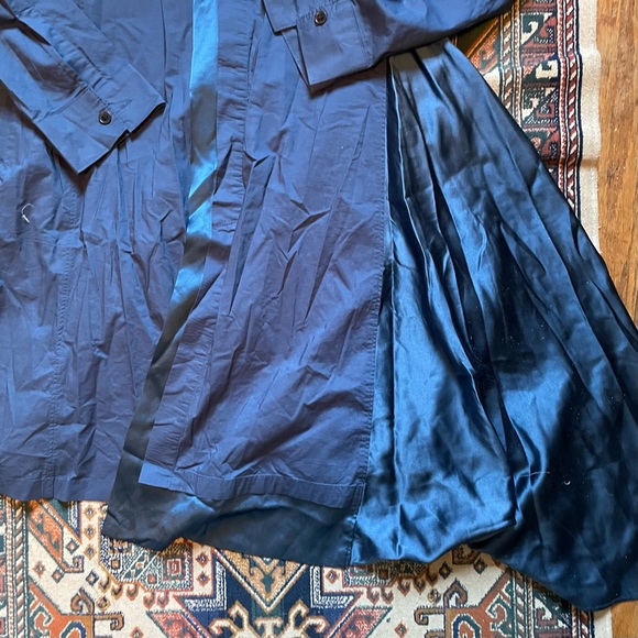 Y-3 Yohji Yamamoto x Adidas Navy Asymmetrical Button Front Collared Tunic Dress - Picture 3 of 9